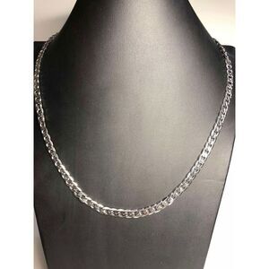 801 Steeltime textured men's unisex curb link stainless steel necklace 23"